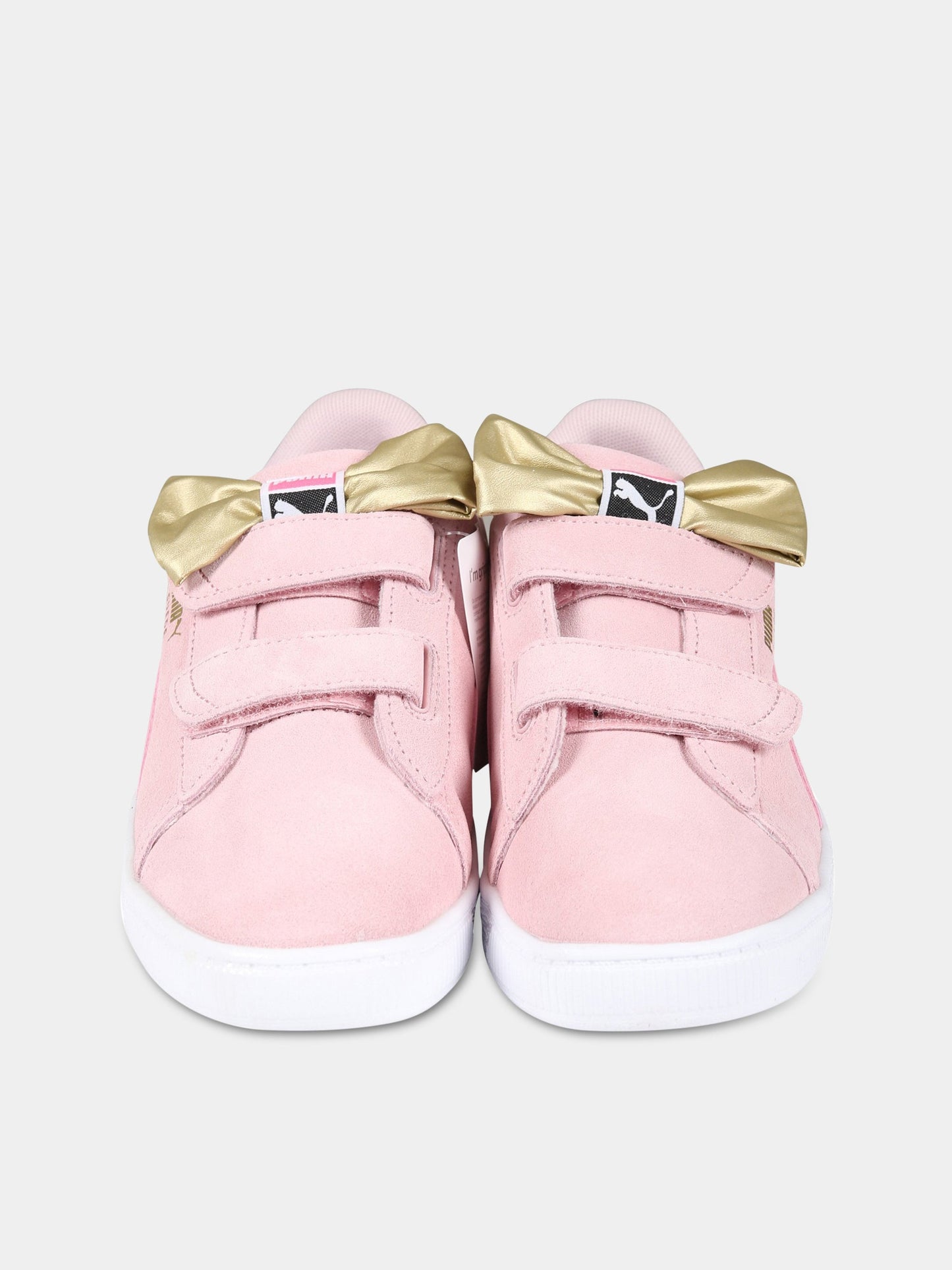 Sneakers rosa per bambina con fiocco e logo,Puma,387807 01