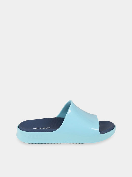 Sandali celesti per bambina con logo,Mini Melissa,33417 50528