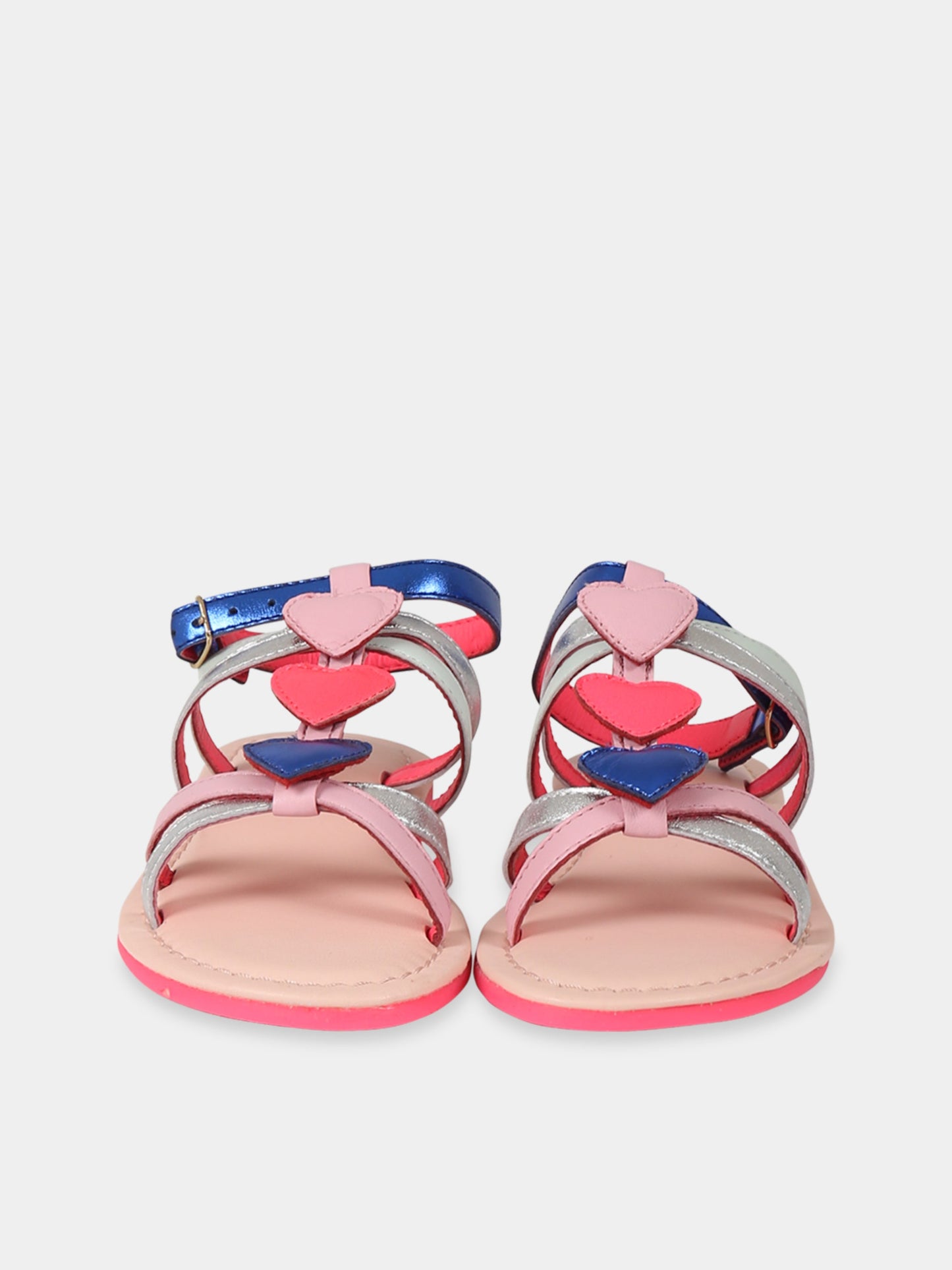 Sandali multicolor per bambina con cuori,Billieblush,U19295 Z41