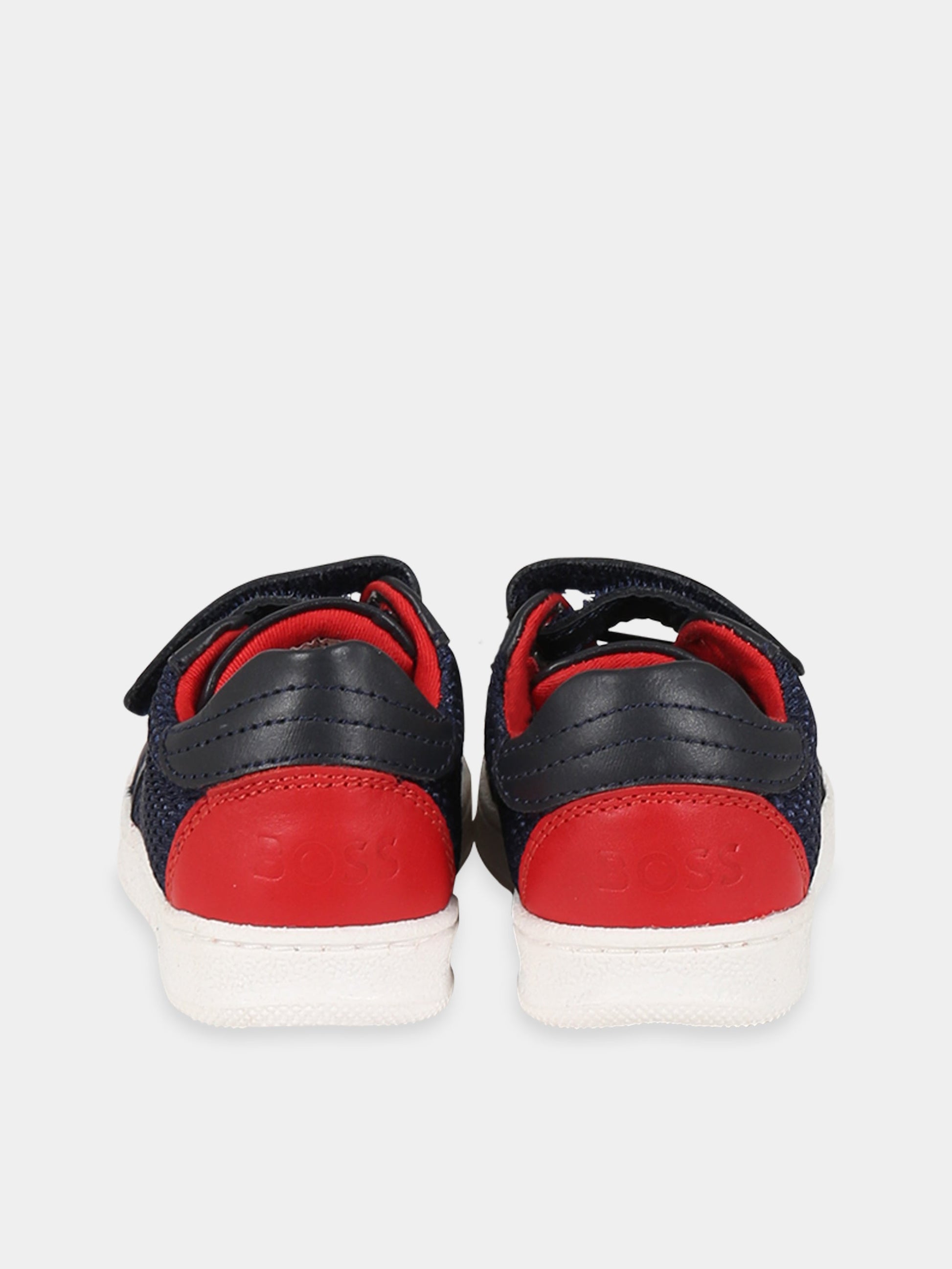 Sneakers blu per bambino con logo,Hugo Boss,J09169 849