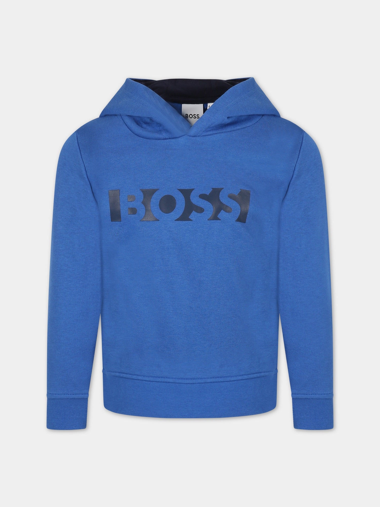 Felpa azzurra per bambino con logo,Hugo Boss,J25N69 871